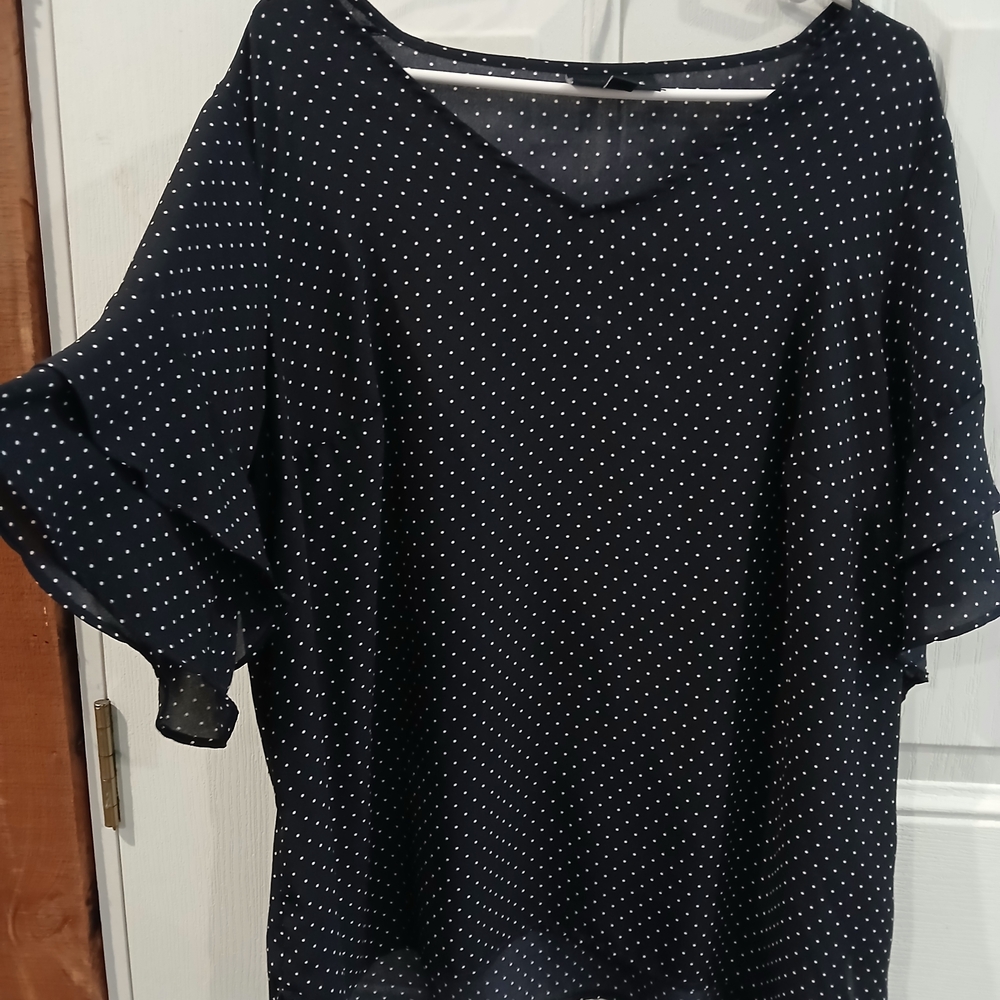 Premise Black and White Polka Dot Blouse